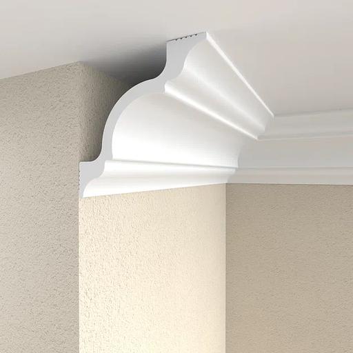 Плинтус потолочный Format 15509Е (17), белый ОПТ фото 3