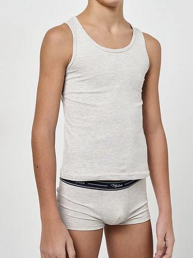 Майка детская для мальчиков серый меланж опт фото 2