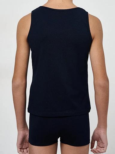 Майка детская для мальчиков темно-синяя опт фото 2