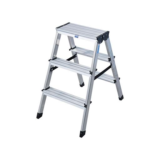 Двусторонняя стремянка Dopplo, 2×3 ступеней, РВ 2.43 м фото 1