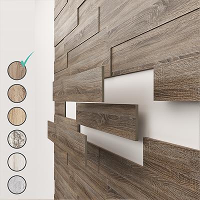 Панели 3D МДФ STELLA «Дуб винтаж» упаковка 1,13 м² ОПТ фото 2