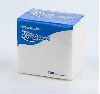 Салфетки бумажные белые Viva Love 24×24 см 80 л, опт фото 1