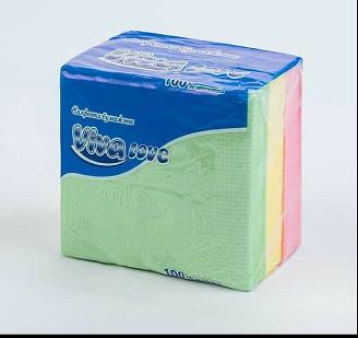 Салфетки бумажные микс Viva Love 24×24 см 80 л, опт фото 1