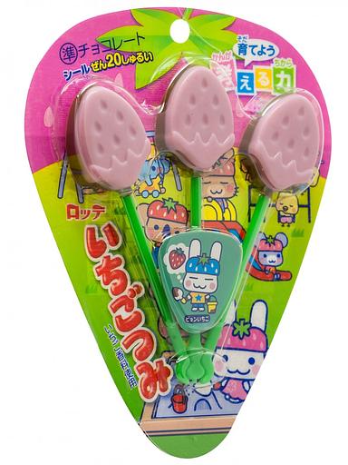 Шоколад Ichigo Tsumi клубничный на палочке, Lotte, 11 гр ОПТ фото 2