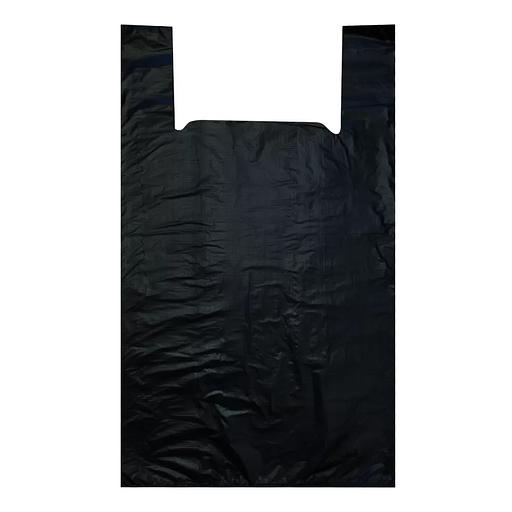Упаковка пакетов майка 35×60 «Диагональ» черная 17 мкр фото 1