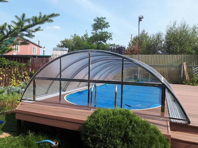 Сдвижной павильон для бассейна из поликарбоната фото 4