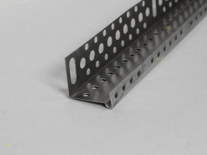 Цокольный опорный профиль алюминиевый 33 мм с перфорацией и капельником, толщина 0,5 мм ProfiGips 2,5 м ОПТ фото 6