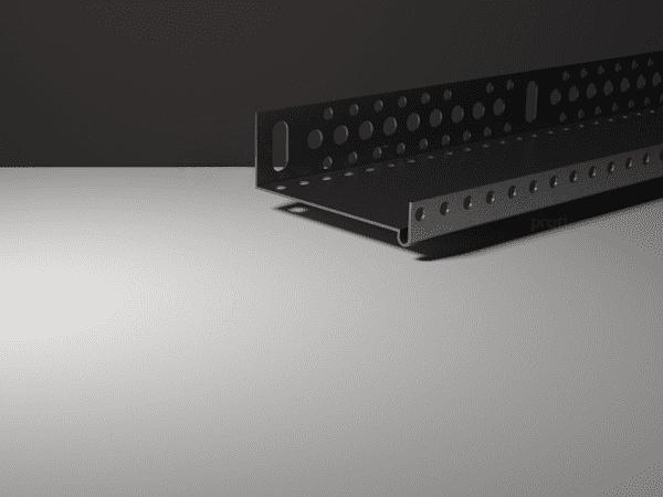 Цокольный опорный профиль алюминиевый 83 мм с перфорацией и капельником, толщина 0,5 мм ProfiGips 2,5 м ОПТ фото 1