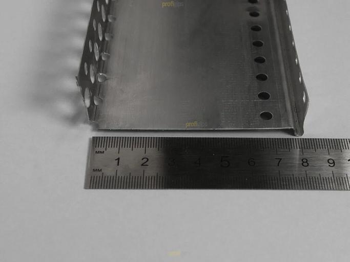 Цокольный опорный профиль алюминиевый 83 мм с перфорацией и капельником, толщина 0,5 мм ProfiGips 2,5 м ОПТ фото 4
