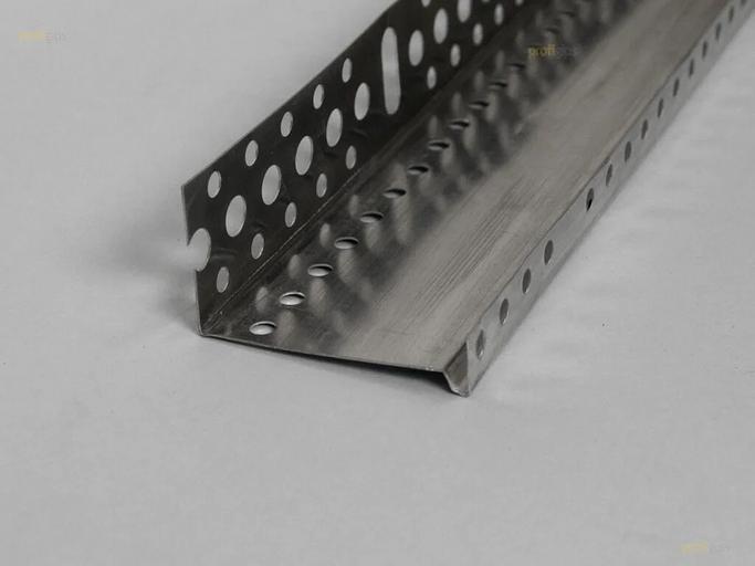 Цокольный опорный профиль алюминиевый 53 мм с перфорацией и капельником, толщина 0,5 мм ProfiGips 2,5 м ОПТ фото 4