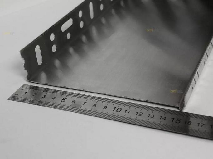 Цокольный опорный профиль алюминиевый 150 мм с перфорацией и капельником, толщина 0,8 мм ProfiGips 2,5 м ОПТ фото 2