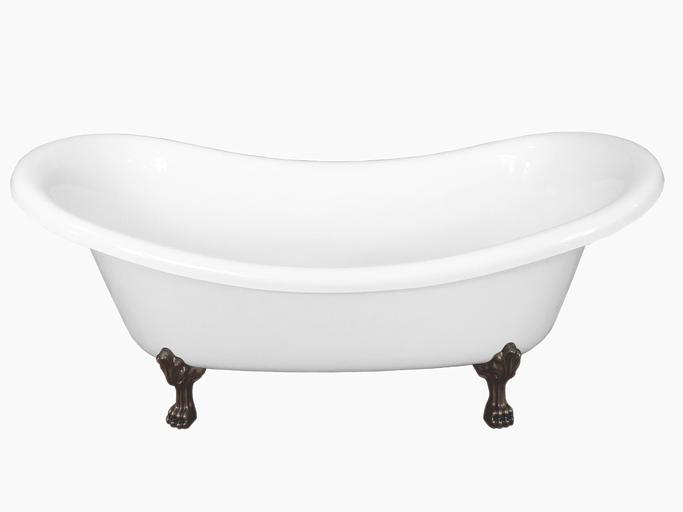 Мраморная ванна Castone «Корсика» на лапках фото 2