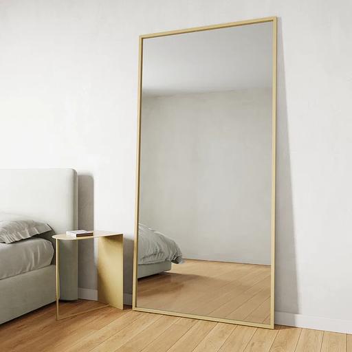 Зеркало в раме настенное и напольное прямоугольное 200х100 см, gold ОПТ фото 2