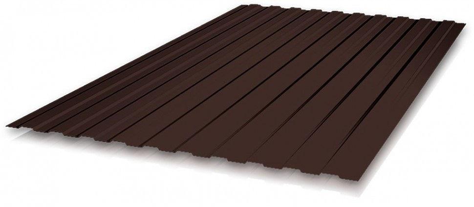 Профлист шоколад (RAL 8017) С-8, МП-20, НС-35, М.Ч, Плоский лист 0,45 ПАО "ММК" фото 1