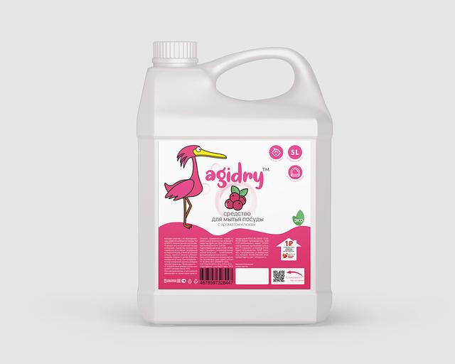 Средство для мытья посуды Agidry 5 л ОПТ фото 1