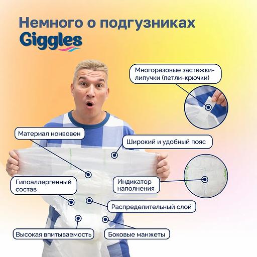 Подгузники для взрослых Giggles 8 шт M 80-125 см ОПТ фото 5