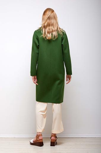 Женское демисезонное пальто двубортное Mmoda зелёный, арт.2202662-1 фото 4