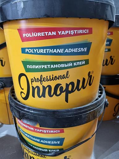 Клей двухкомпонентный универсальный полиуретановый Innopur для резинового покрытия 10 кг, зелёный фото 2