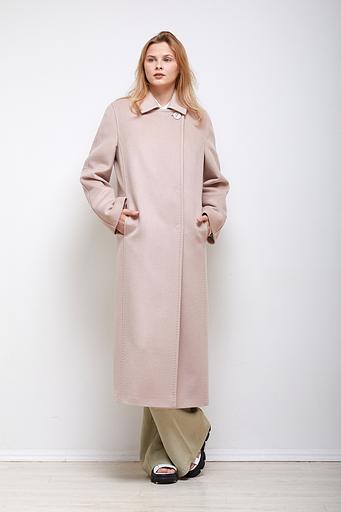 Женское демисезонное пальто двубортное Mmoda бежевый, арт.2202903-1 фото 2
