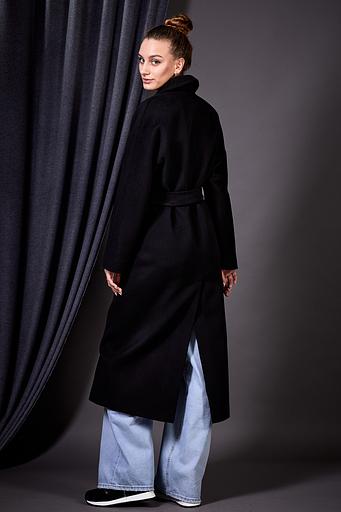 Женское демисезонное пальто двубортное Mmoda чёрный, арт.25–1 фото 3