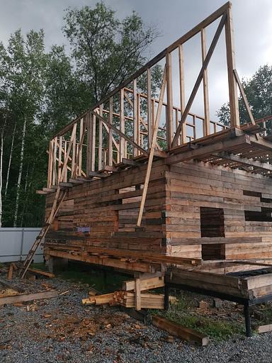 Перенос домов на винтовые сваи, передвигают дома фото 7