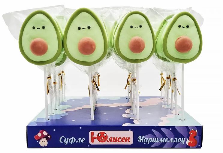 Фигурный маршмеллоу на палочке Юлисен «Авокадо» фото 1