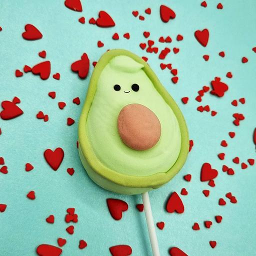 Фигурный маршмеллоу на палочке Юлисен «Авокадо» фото 2