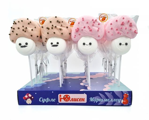 Фигурный маршмеллоу на палочке Юлисен «Грибочки» фото 1
