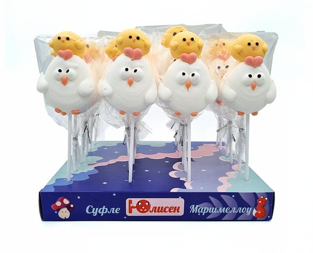 Фигурный маршмеллоу на палочке Юлисен «Цыплёнок» фото 1