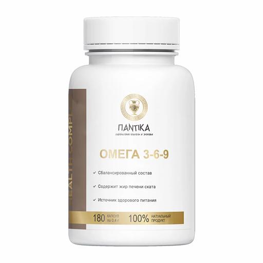 Биологически активная добавка ПАNТIКА «Омега-комплекс 3, 6, 9» с жиром печени ската, 180 капсул по 0,3 г ОПТ фото 1