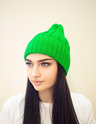 Шапка тыковка 2×2 Салатовая ОПТ фото 1