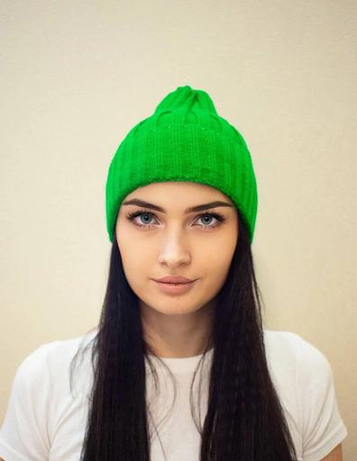 Шапка тыковка 2×2 Салатовая ОПТ фото 2