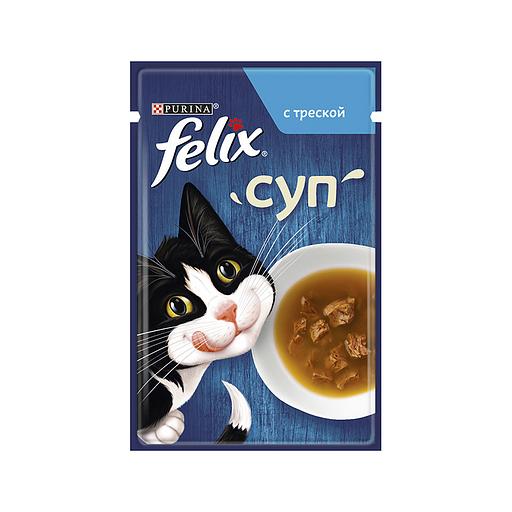 Влажный корм для кошек Felix® Суп с треской, 48 г фото 1