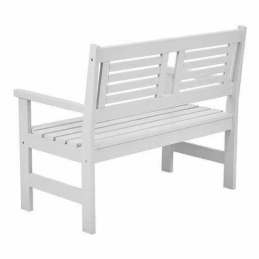 Скамья деревянная для сада и дачи, для 2-х человек Хольмен светло-серая ОПТ фото 3