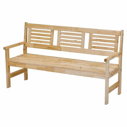 Скамья деревянная для сада и дачи, для 3-х человек Хольмен ОПТ фото 1