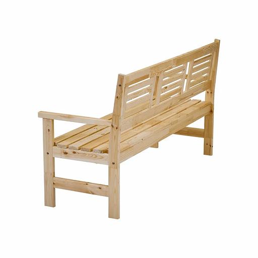 Скамья деревянная для сада и дачи, для 3-х человек Хольмен ОПТ фото 6