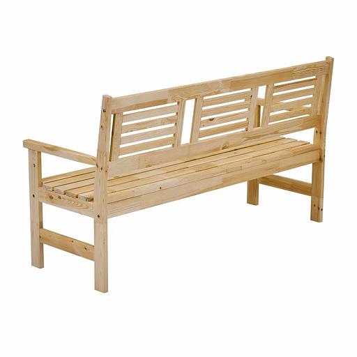 Скамья деревянная для сада и дачи, для 3-х человек Хольмен ОПТ фото 7