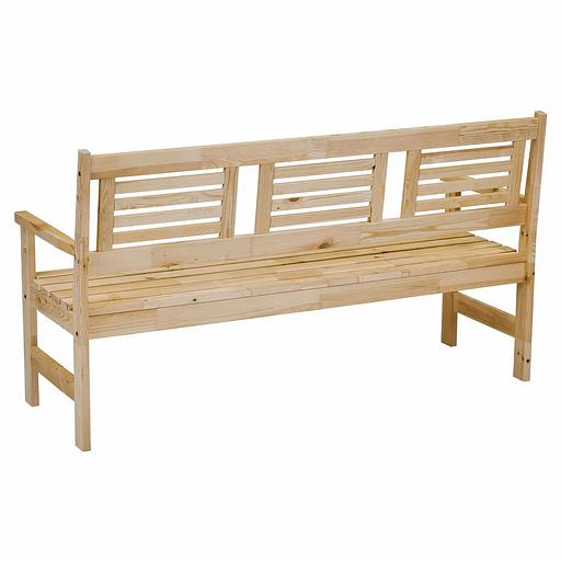 Скамья деревянная для сада и дачи, для 3-х человек Хольмен ОПТ фото 8