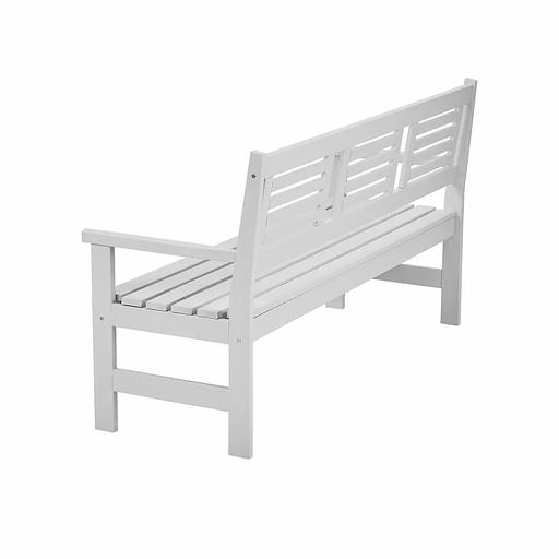 Скамья деревянная для сада и дачи, для 3-х человек Хольмен светло-серая ОПТ фото 6