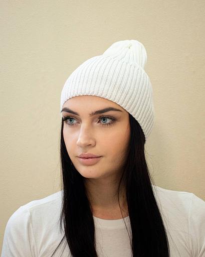 Шапка тыковка без подворота Снежная ОПТ фото 2