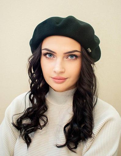 Берет женский демисезонный Черный ОПТ фото 1