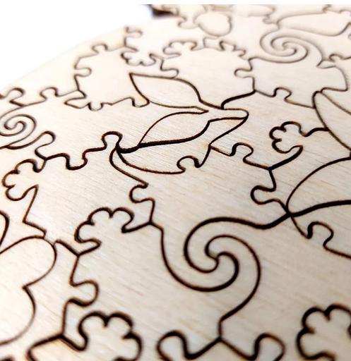 Деревянные пазлы «Павлиногазка атлас» M 40×20 см 194 детали фото 3