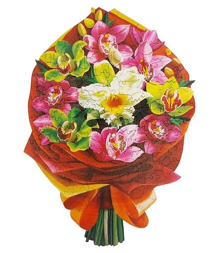 Деревянные пазлы «Орхидея» 27×38 см L (А3) 258 деталей фото 1