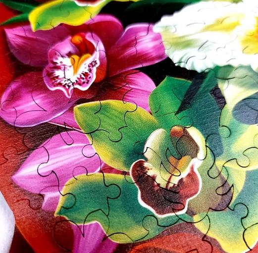 Деревянные пазлы «Орхидея» 27×38 см L (А3) 258 деталей фото 7