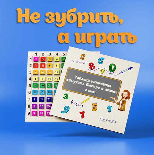 Таблица умножения тренажер «Выучить быстро и легко» для 2 и 3 класса фото 1