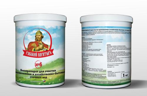 Биоактиватор для очистки хозяйственно-бытовых сточных вод «Русский Богатырь № 6» 1, 5, 10 кг, опт фото 2