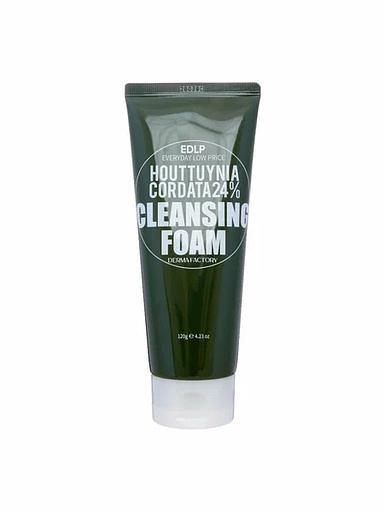 Пенка для лица с экстрактом цветка Хаютюйнии 24% «Houttuynia Cordata 24% Cleansing Foam» ОПТ фото 1