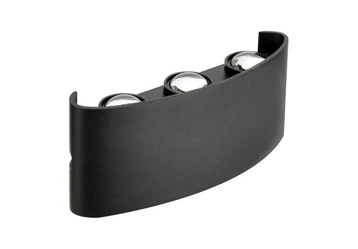 Садовый светодиодный светильник Horoz Electric Proton-6-полукруг 6W, чёрный, 4200K, 85-265V 076-039-0006 HRZ33002814, опт фото 1