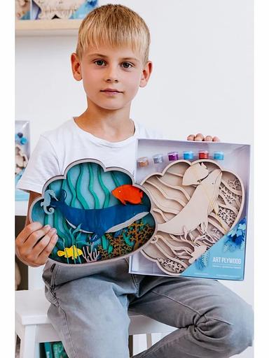 Набор для творчества раскраска-антистресс «Ракушка» Art Plywood, опт фото 1