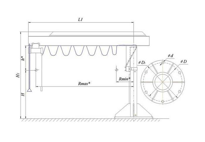 Кран консольный электрический стационарный г/п 0.25, 0.5, 1.0, 2.0 т, тип ККР 3 ТУ 3159-044-00211292-201 фото 2